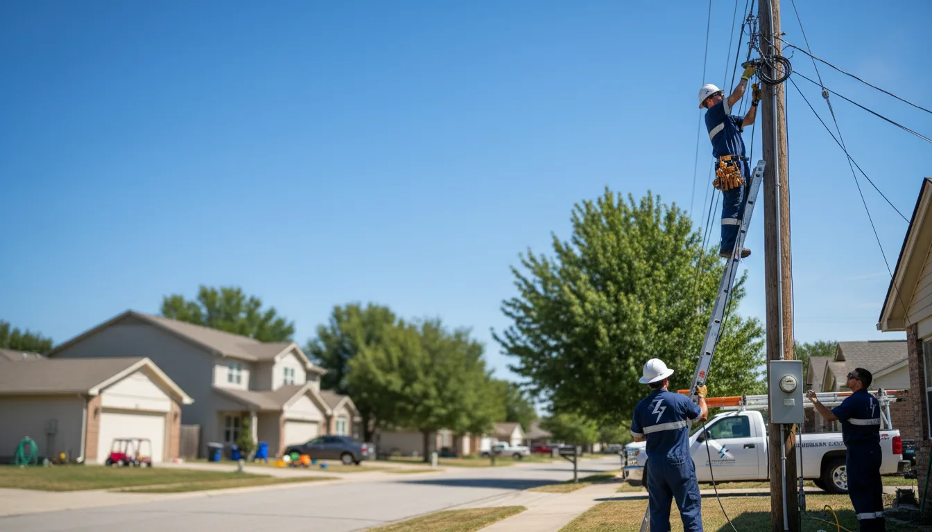 Residential electrician providing installation services in Gillespie, IL